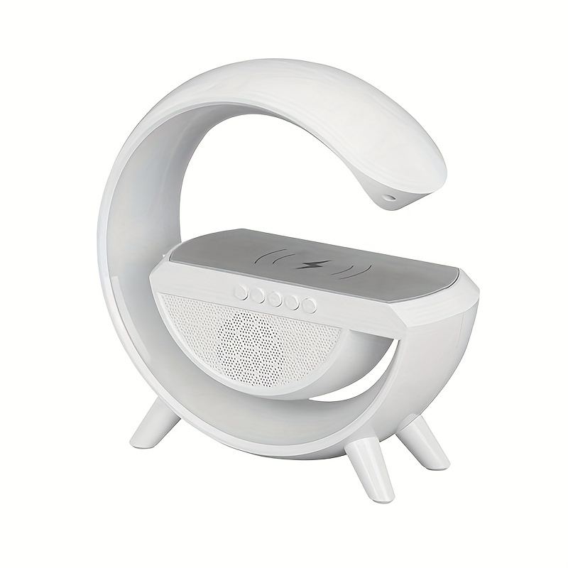 wireless charging speaker led color night light with built in battery multifunctional bedside living room table lamp audio details 7