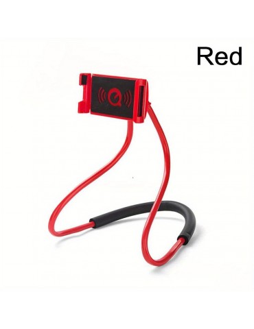 Retractable Neck Hanging Selfie Pole Stand Adjustable 360Â° Free Rotation Bracket Universal Desktop Bed Car Lazy Mobile Holder
